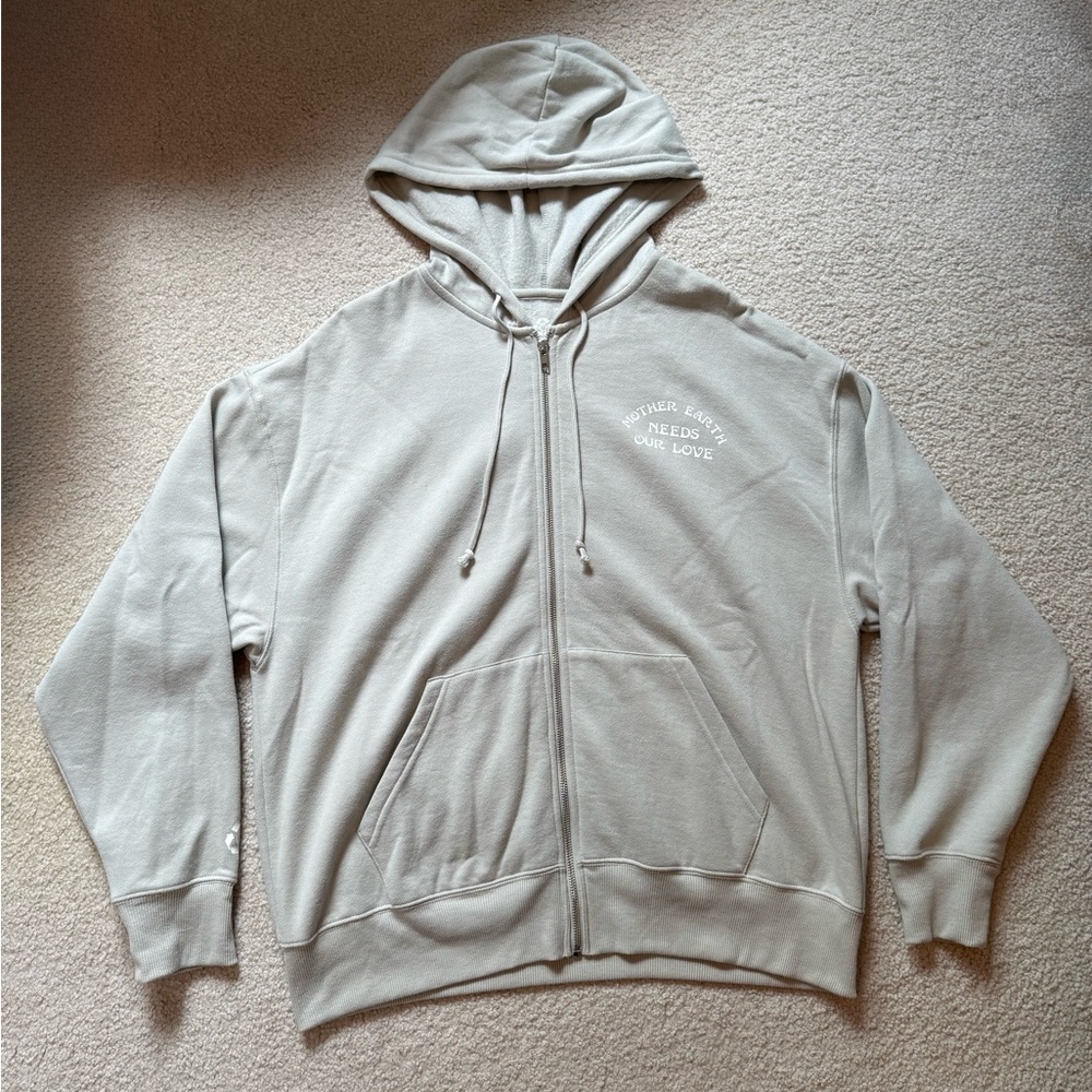 PacSun oversized Light Green Zip-Up Hoodie. Small